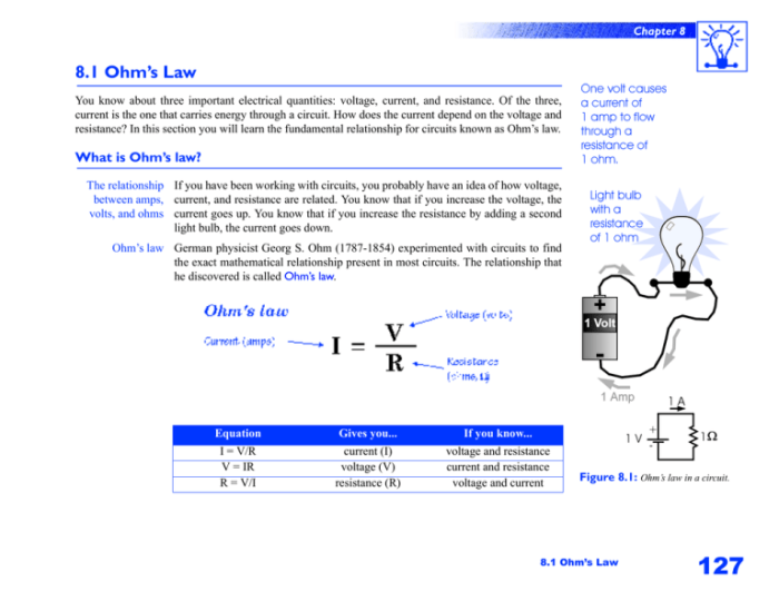 Section 20.2 electric current and ohm's law