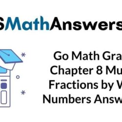 Go math grade 4 chapter 8 answer key pdf