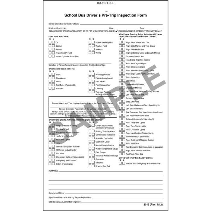 Pre trip inspection class b passenger bus pdf