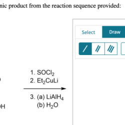 Draw the major organic product from the reaction sequence provided